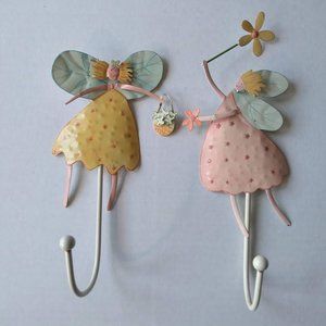 Tin Fairy coat hooks ( set of two)